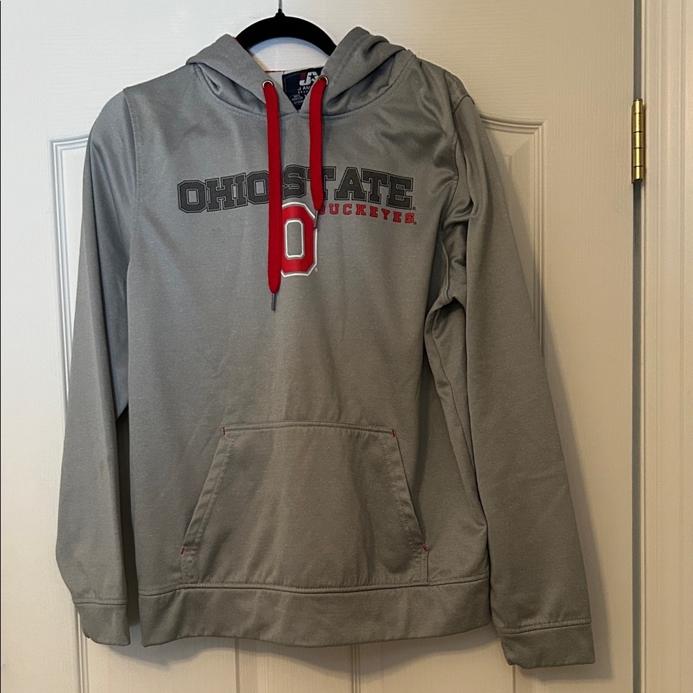 Ohio State Hoodie by J. America Gray and Red size medium